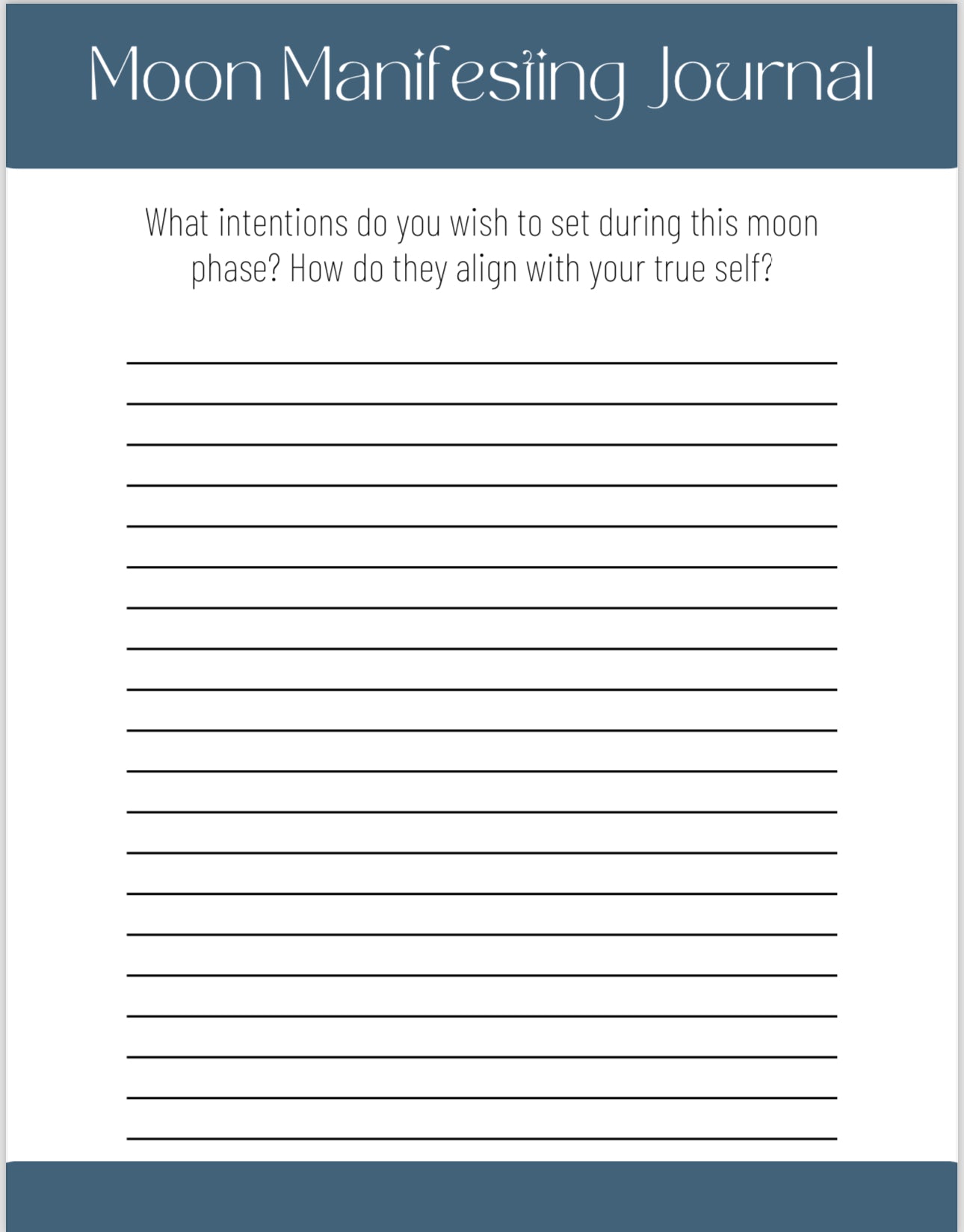 Moon Manifesting Journal